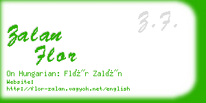 zalan flor business card